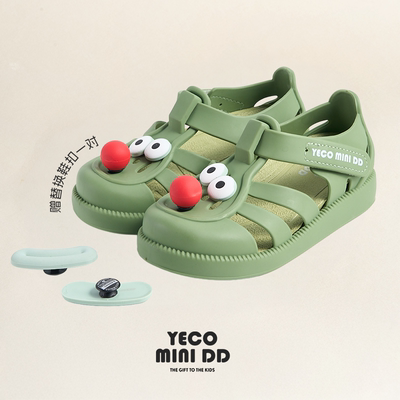 Yecominidd Kidsren's Sandals Summer New Kidsren's Shoes Girls' Toe-Toe Roman Shoes Boys' Wading Jelly Shoes — 6