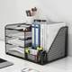 Office desk shelf multi-layer large-capacity file frame storage box office supplies desktop A4 paper information archive u.