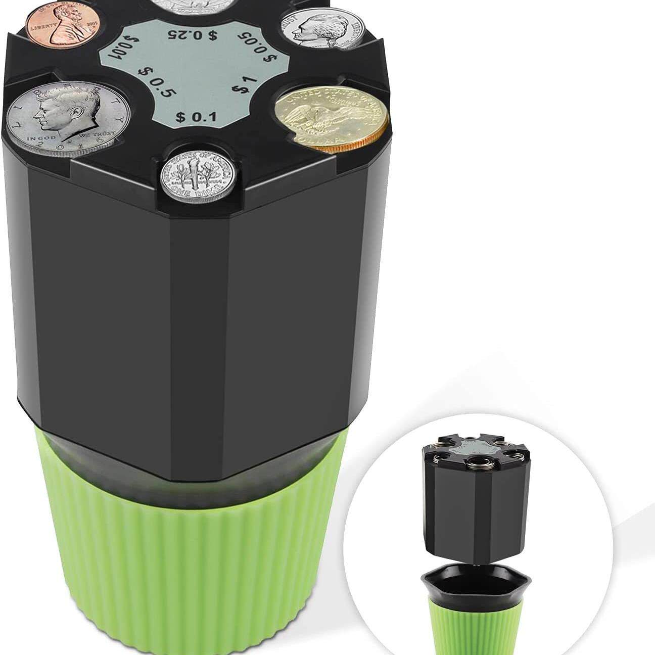 车载存钱罐美元分币存钱罐计数存钱桌面收纳罐收纳硬币盒美元扑满评价- 淘宝网