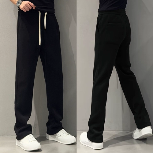 Мужские качественные цветные бархатные весенние трендовые универсальные спортивные штаны, свободный прямой крой