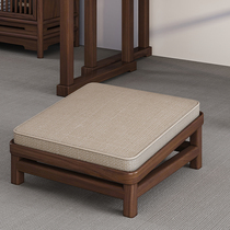 New Chinese style solid wood worship stool home kneeling pad temple worship stool Zen stool futon meditation cushion black walnut wood worship chair
