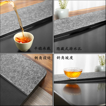 Wujin stone tea tray for home use 2024 new natural monolithic dry bubble table Chinese style single simple desktop tea table slate