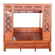 Chinese style antique Qiangong step bed classical bed retro style step bed solid wood moon hole bed canopy bed new Chinese style