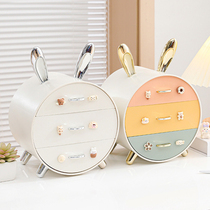 Desktop storage box cartoon rabbit drawer storage student desk desk rack stationery cosmetics storage