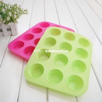 Silicone Non Stick 12 Cup Maker Tray Muffin Pan Baking Jelly