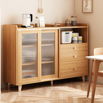 Japanese wood color sideboard living room wall storage cabinet tea cabinet Nordic storage cabinet kitchen cabinet storage cabinet