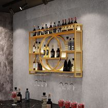 Nordic iron wine rack wall decoration metal rack hanging cup rack wall hanging storage rack creative red wine display rack