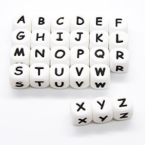 Cute-Idea 10pcs 12MM Silicone Letters Beads Baby Teething DI