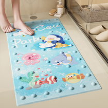 Cartoon cute bathroom rectangular PVC suction cup anti-slip mat shower room childrens bath anti-fall foot mat massage mat