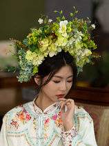 New water dance simulated wind flower surround Quanzhou B2637 hairpin flower spring headdress bride Xunpu female ethnic flower