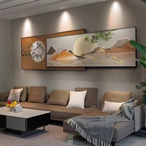 Living room overlay decorative painting sofa background wall creative mural high-end bedside hanging painting Nordic crystal porcelain wall hanging