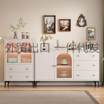 Cream-style sideboard cabinet cupboard tea cabinet Nordic style living room storage cabinet wall-mounted multi-functional storage cabinet