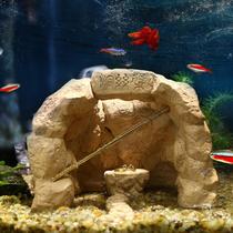 Ceramic craft fish tank landscaping decoration shelter hole parrot fish cichlid fish shelter house sinking bottom submersible ornaments complete set