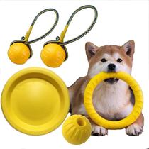 Pet Flying Discs Training Ring Puller Dog Toys For Big Large