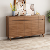 Shoe cabinet home doorway large capacity hall cabinet Nordic solid wood frame new Chinese style entrance balcony storage locker