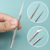 1 Pcs Double-ended Stainless Steel Cuticle Pusher Nail Manic