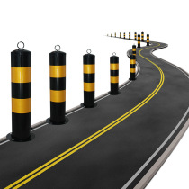 Steel pipe warning column road isolation column lane dividing guardrail crossing column roadblock pile galvanized column iron blocking pole