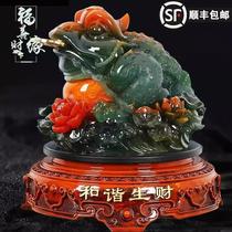 High-end wealth-attracting golden cicada ornaments harmonious wealth-generating three-legged golden cicada Feng Shui craft new store opening gift