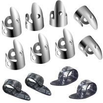 12-pack metal finger cots thumb index finger cots celluloid thumb cots guitar playing finger cots