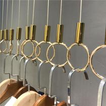 Clothing store gold wire ring hanging clothes hanger rope hook clothes hanging rack hanging hanging window display womens clothing