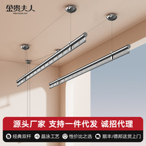 Smart Xiaoai Internet invisible double-pole electric clothes drying rack balcony automatic embedded remote control intelligent voice-controlled lifting