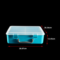 Thickened double-layer storage parts box art paint storage box translucent large plastic plastic compartment tool box