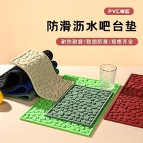 垫吧台沥水垫子咖啡豆元素沥水垫吸水防滑杯垫酒吧垫隔热垫桌垫