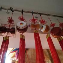 Drum pendant auspicious drum and peaceful drum pendant home decoration gift 77 items Korean cuisine barbecue shop hanging