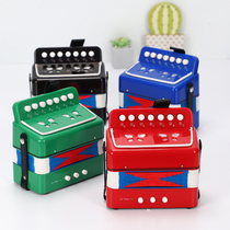 Mini childrens accordion educational musical instrument toy music early education holiday gift 7-key bass 17-key musical instrument