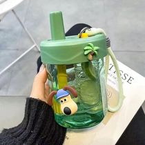 Water cup for girls summer high-looking Internet celebrity new 2024 portable cup with tea separator and cute straw cup