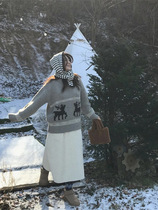 New high stock in stock sien*e Christmas wool sweater womens thick womens style high-end super good-looking top lazy