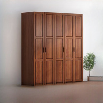 Furniture solid wood wardrobe home bedroom storage cabinet adult wardrobe modern simple rental house large wardrobe