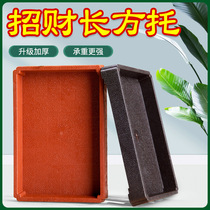 Flower pot tray rectangular frosted resin thickened plastic pot holder water tray flower pot base tray bonsai flower tray