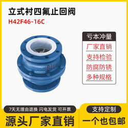 주식강 라이닝 테트라 플루오로 체크 밸브 H42F46-16C 라이닝 플루오로 체크 밸브 수직 체크 밸브 수직 체크 밸브 수직 파이프 밸브