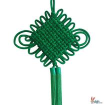 Medium and large national knot pendant pure yellow red green blue pink housewarming festive living room props safe entrance decoration Chinese Festival