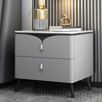 Bedside table solid wood modern simple light luxury bedroom minimalist small small all solid wood slate internet celebrity new bedside table