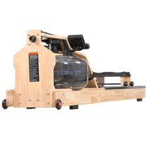 Commercial fitness rowing machine wooden double-track water resistance rowing machine Home aerobic fat reduction oak water resistance rowing machine