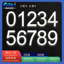 Digital house number ceramic white matte black community floor villa equipment number