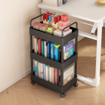 Deskside storage rack movable bookshelf narrow gap bedside storage rack floor-standing storage rack bedside trolley sandwich rack