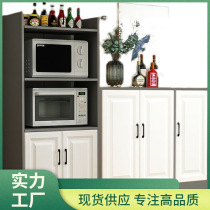 4IVO kitchen household storage cabinet combination sideboard solid wood ecological board storage cabinet microwave cabinet storage