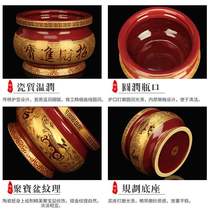 Ceramic incense burner for household indoor use for worshiping Guanyin incense burner fortune burner sandalwood burner golden and jade-filled Buddhist utensils
