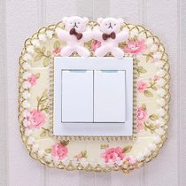 Switch sticker switch cover socket dust cover fabric lace cover household switch cover dust cover to prevent black