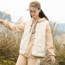 21511 Reversible vest with cotton and lamb wool for girls older children high school junior high school students winter clothes cute sleeveless outerwear