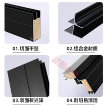 New material new aluminum material thickened cabinet tiles frame stove full set of card slot accessories mountain-shaped slot column black
