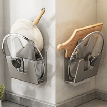 No-punch pot cover rack cutting board chopping board rack kitchen storage rack household storage rack wall-mounted placer Zheng Zhi