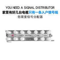 Cable TV distributor 1 to 12 closed-circuit digital signal splitter 1 to 12 branches 1 to 12