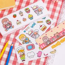 2024 cartoon cute ins style handbook stickers pvc waterproof stickers water cup stationery material stickers handbook stickers