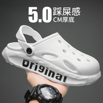 Slippers Mens Beach EVA Croc Shoes Summer Outdoor Wear Thick-Soled Non-Slip Anti-odor Sandal Slippers Mens