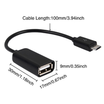 OTG Cable Adapter Micro USB Male To Female Data Sync Adapter