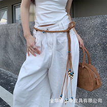 Japan FC new retro womens belt trendy versatile pants accessories waist chain waist rope wind waist chain can
